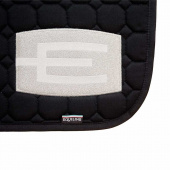 Saddle Pad E-logo Black Silver/White