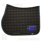 Saddle Pad E-logo Black Black/Blue