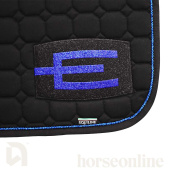 Saddle Pad E-logo Black Black/Blue