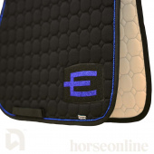 Saddle Pad E-logo Black Black/Blue