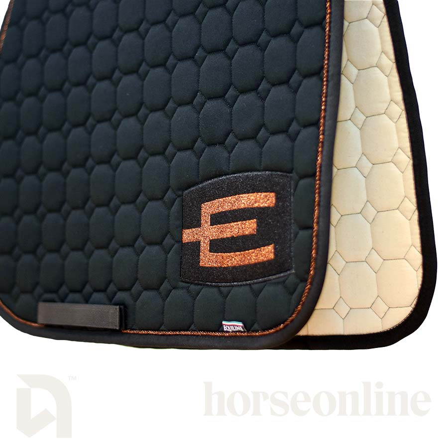 Saddle Pad E-logo Black Black/Bronze