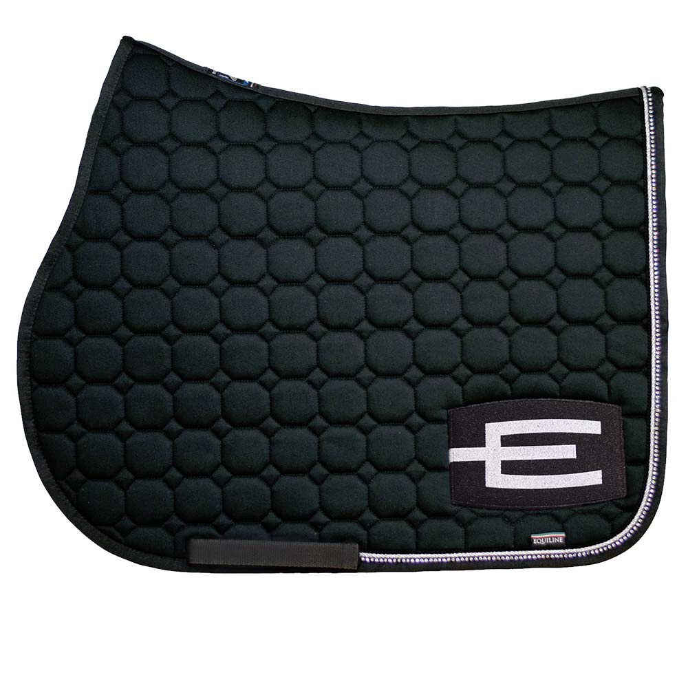 Saddle Pad E-logo Black Black/Silver