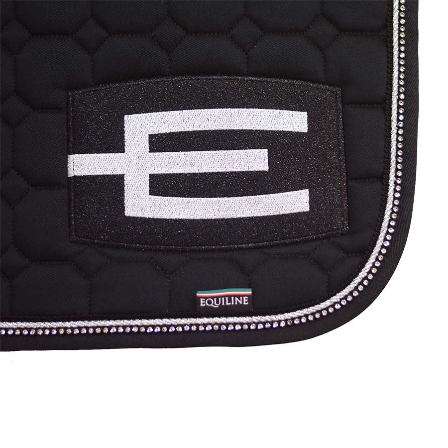 Saddle Pad E-logo Black Black/Silver
