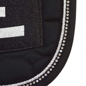 Saddle Pad E-logo Black Black/Silver