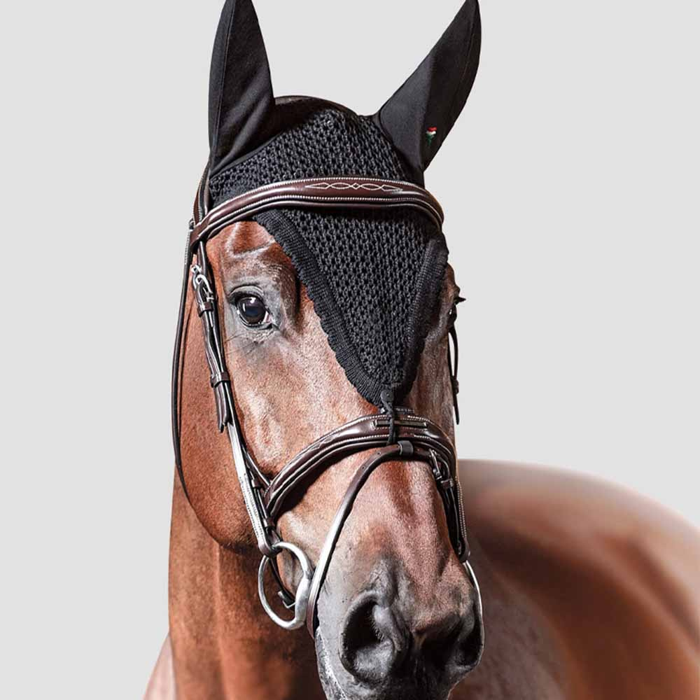 Long Fly Ear Bonnet Loop Black