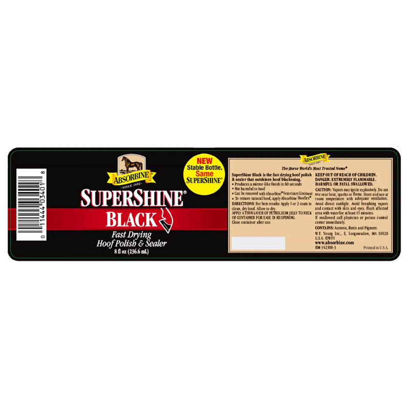 Hoof Polish Supershine 236 ml Black