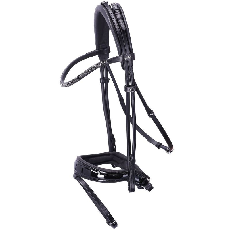 Dressage Bridle Isabell Werth Satchmo Patent Black