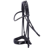 Double Bridle Isabell Werth Bella Rose Patent Black Double Bridle Isabell Werth Bella Rose Patent Black