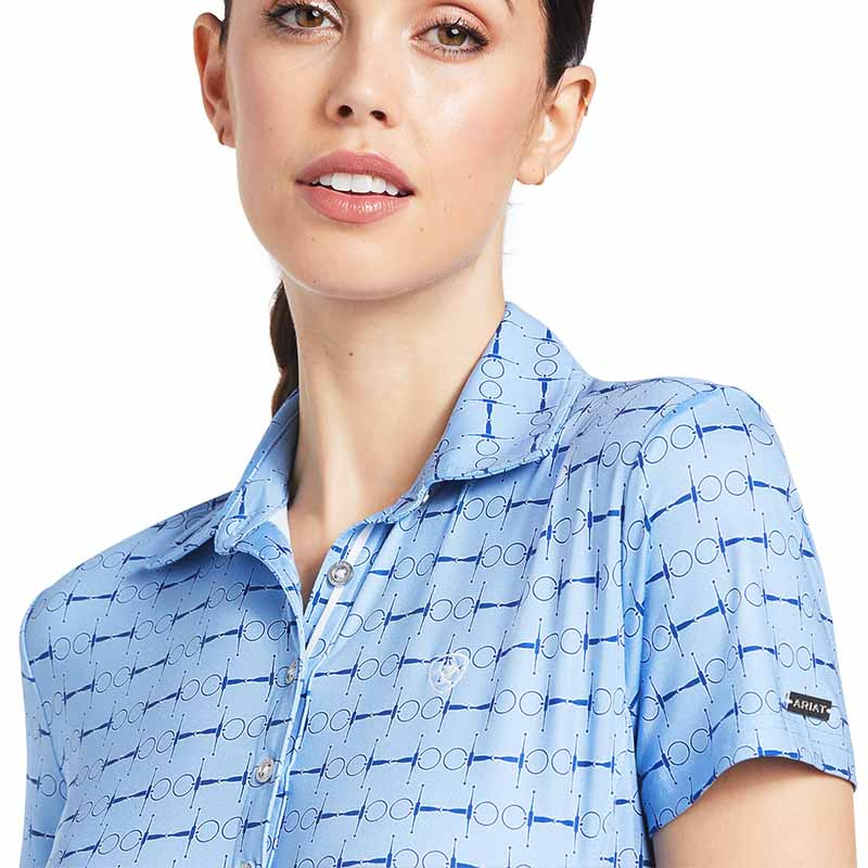 Polo Motif Full Cheek Print Blue