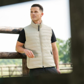 Vest Quilted Core Men Beige Vest Quilted Core Men Beige