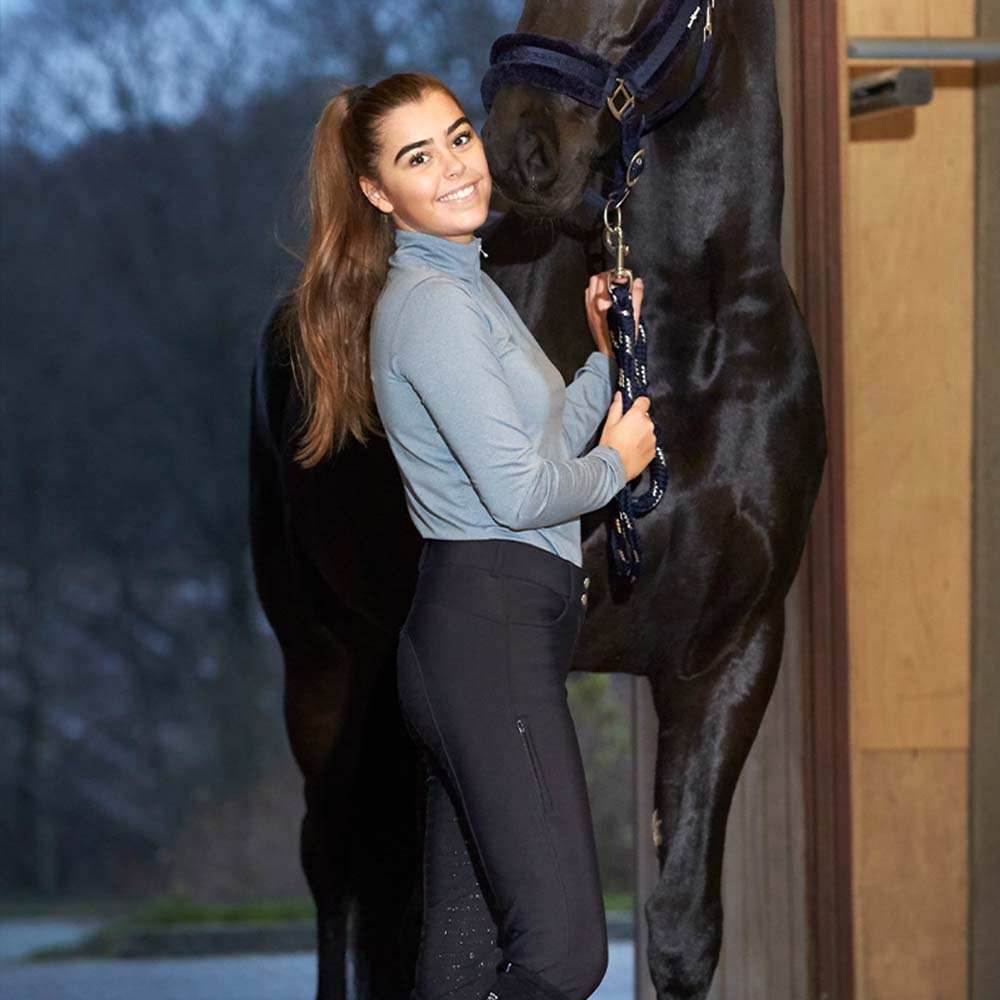 Winter Riding Breeches Janet Full Seat Softshell Black