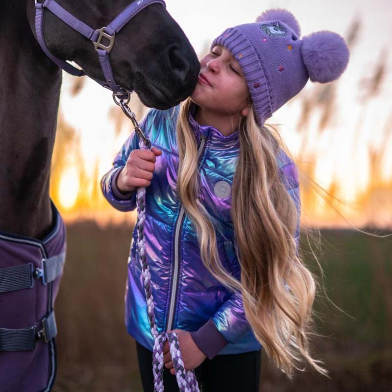 Beanie Kids/Junior Sif Unicorn Purple