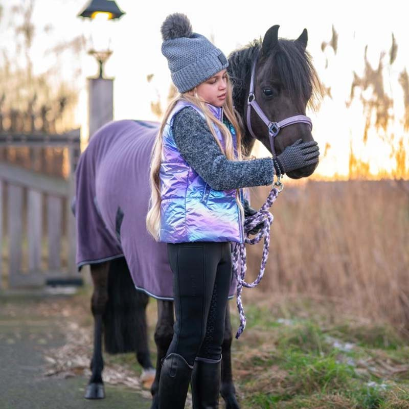 Riding Gloves Kids/Junior Saline Reflective Black