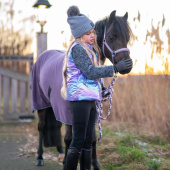 Riding Gloves Kids/Junior Saline Reflective Black Riding Gloves Kids/Junior Saline Reflective Black