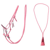 Rope Halter with Reins Combi Liberty Light Pink Rope Halter with Reins Combi Liberty Light Pink