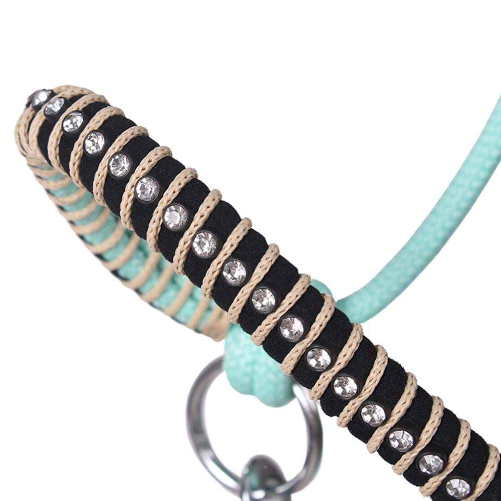 Rope Halter with Reins Combi Liberty Light Green