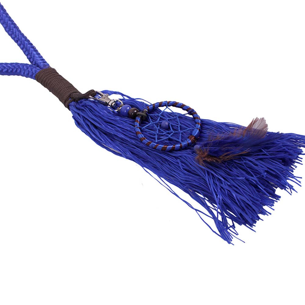 Rope Halter with Reins Combi Liberty Blue