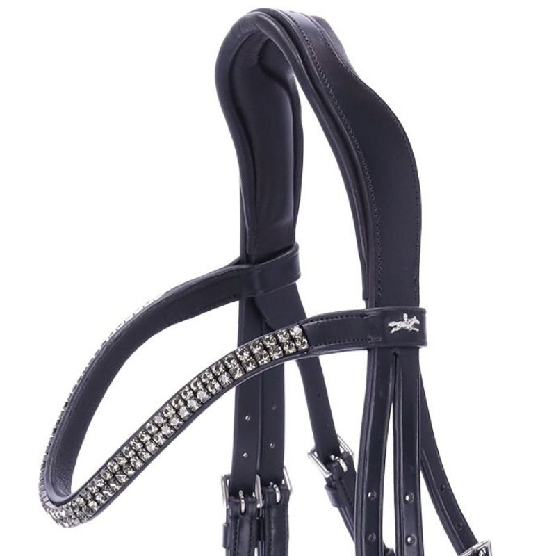 Dressage Bridle Valencia Patent Black