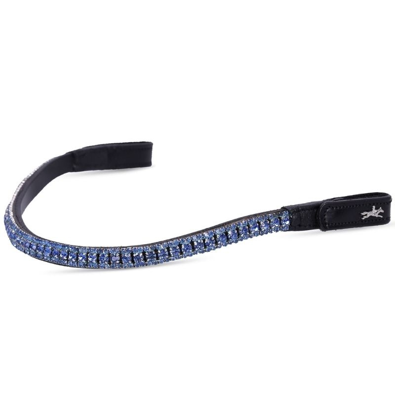 Browband Malaga Black/Light Blue