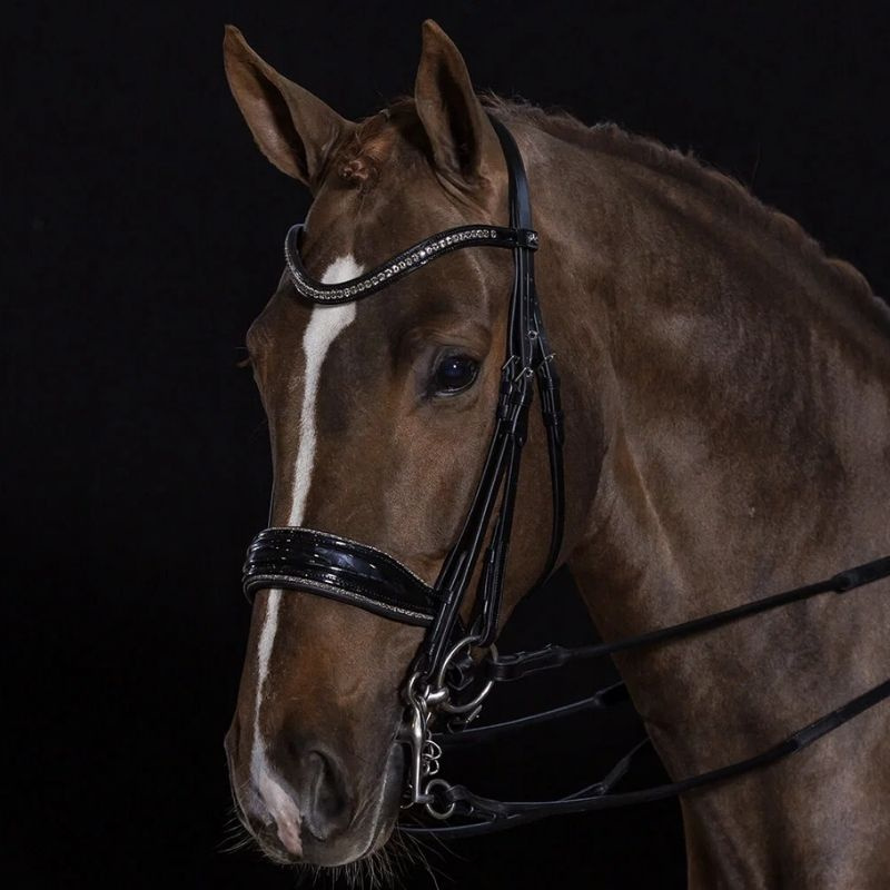 Double Bridle Milan Glam Patent Black