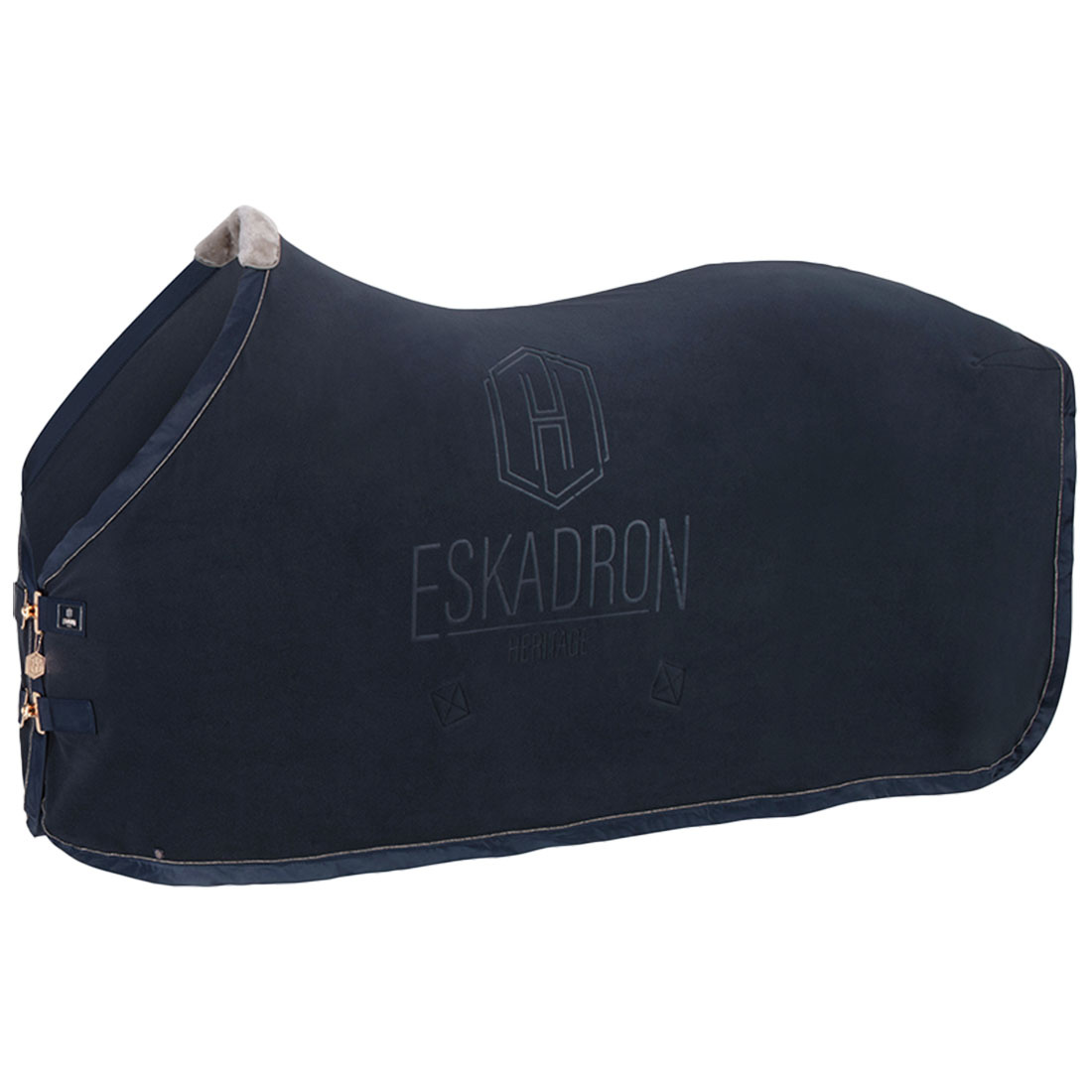 Fleece Rug Shetty Fleece Stamp Heritage Navy Blue