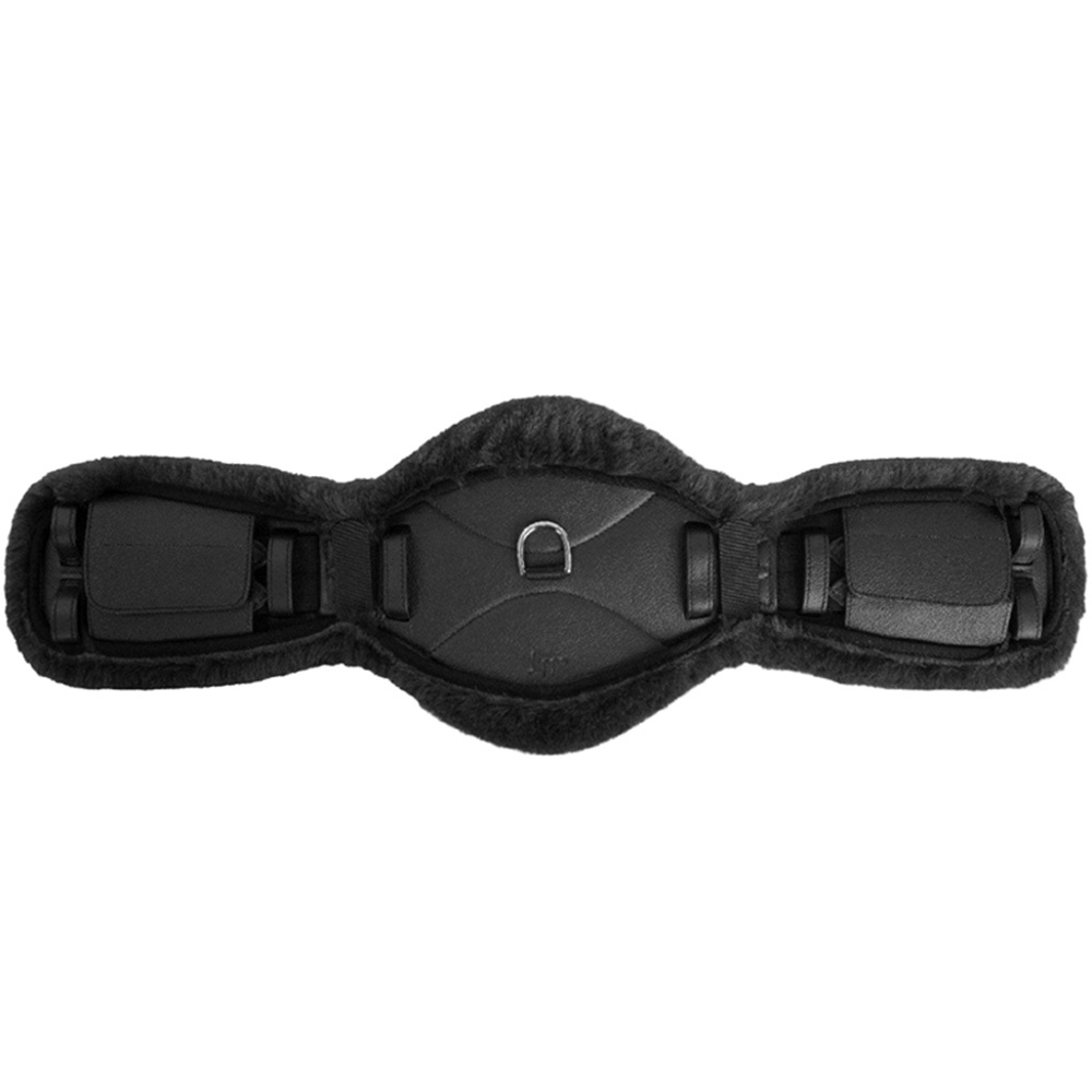 Girth Cover Dressage Faux Fur Black