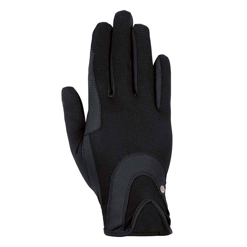 Riding Gloves Children's Grip Mesh Black