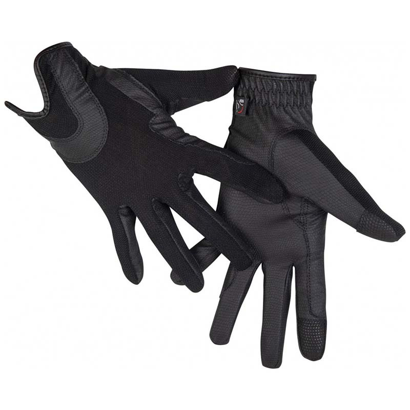 Riding Gloves Children's Grip Mesh Black