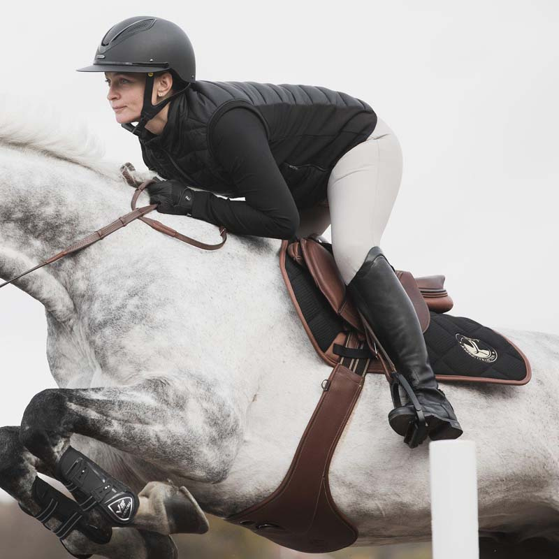 Saddle Pad Waffle Texture Black