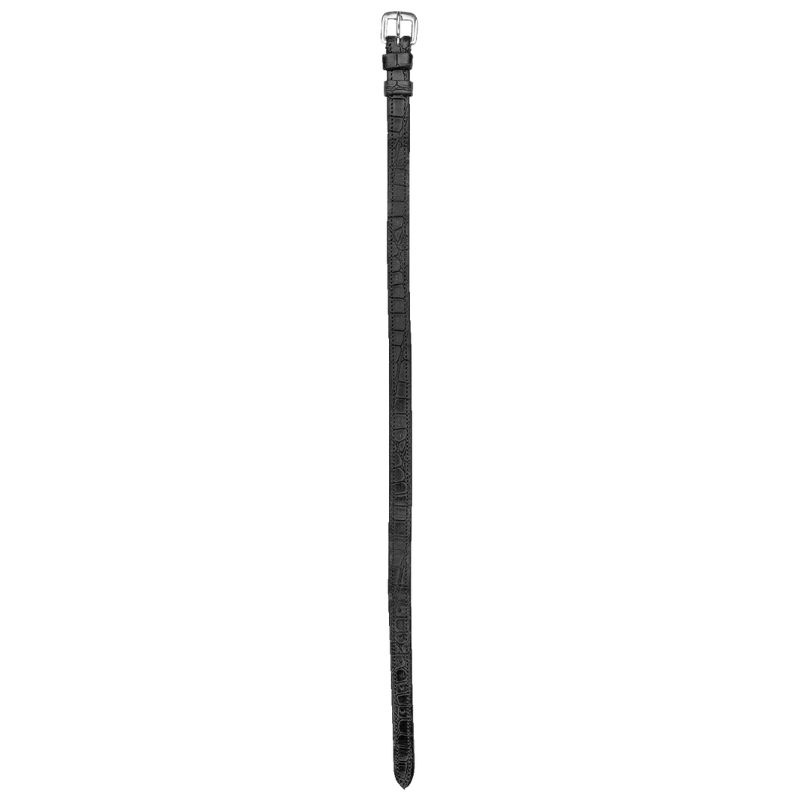 Spur Straps Croco Embossing Black