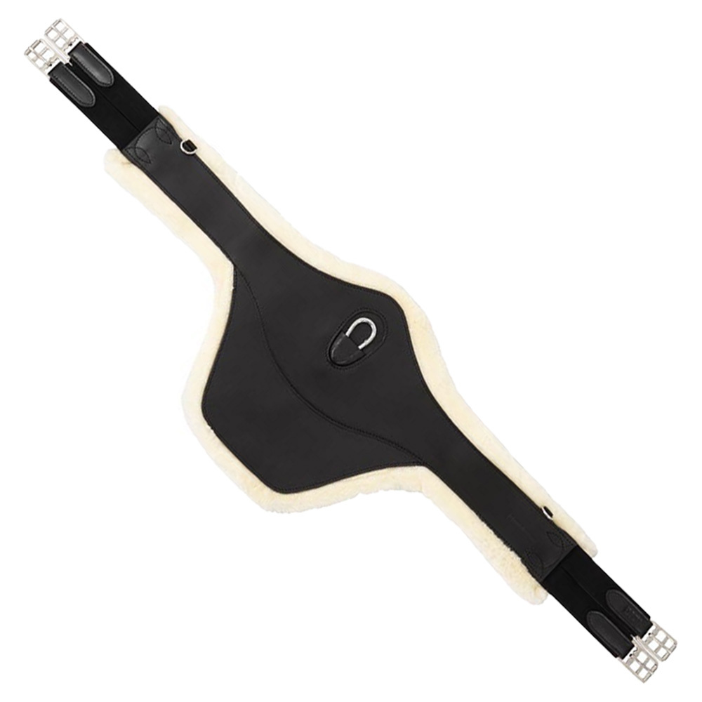 Stud Girth Colombes Synthetic Sheepskin Black/Nature