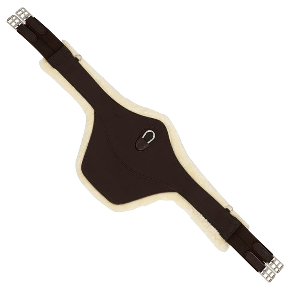 Stud Girth Colombes Synthetic Sheepskin Brown/Nature