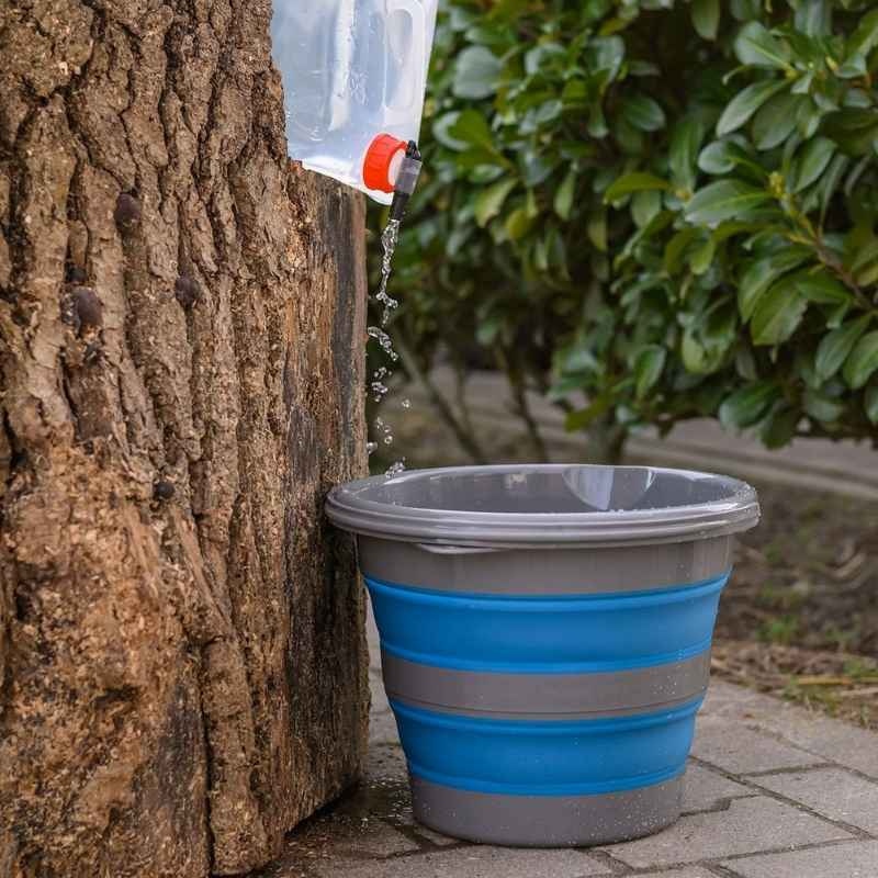 Bucket Foldable 10L Blue/Grey