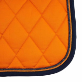 Dressage Saddle Pad Event Cooldry Orange/Navy Blue Dressage Saddle Pad Event Cooldry Orange/Navy Blue