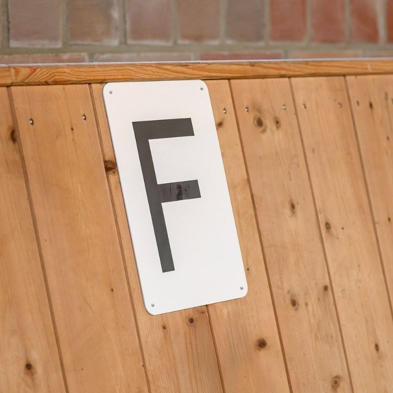 Dressage Arena Letters 20x40m 8-pack White