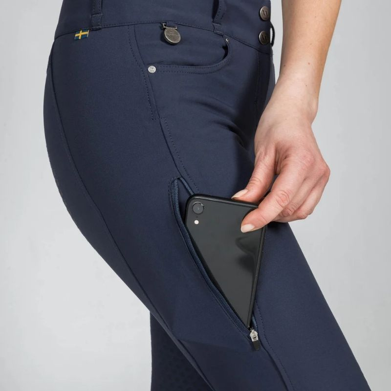 Riding Breeches Julia Knee Grip Blue