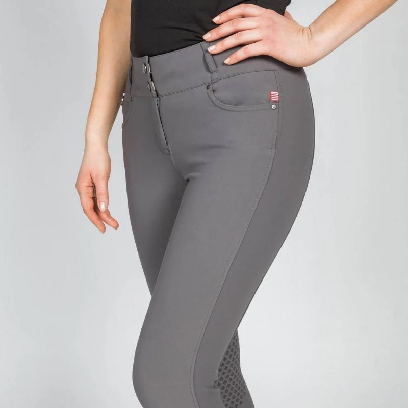 Riding Breeches Julia Knee Grip Grey