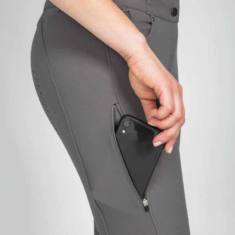 Riding Breeches Julia Knee Grip Grey