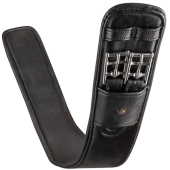 Dressage Girth Contour Half Moon Leather Black Dressage Girth Contour Half Moon Leather Black