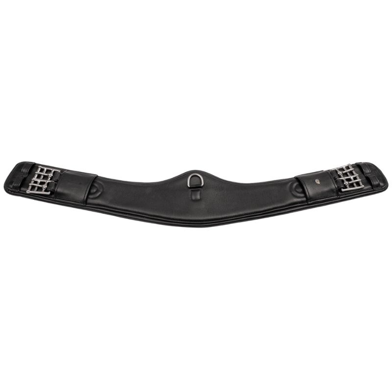 Dressage Girth Contour Half Moon Leather Black