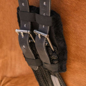 Buckle Guard for Dressage Girth Faux Fur Black Buckle Guard for Dressage Girth Faux Fur Black
