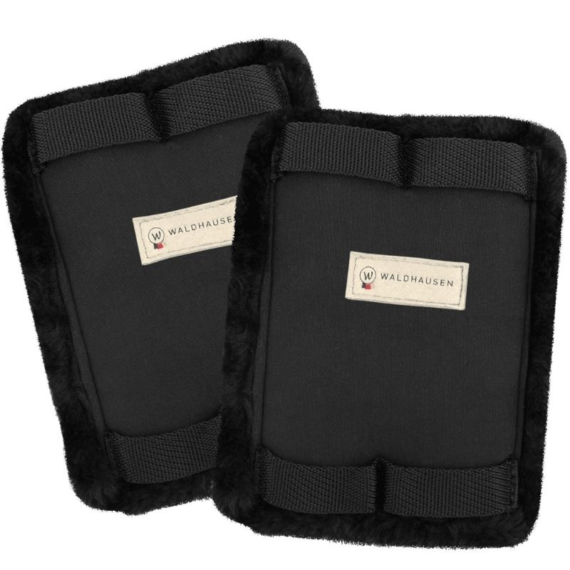 Buckle Guard for Dressage Girth Faux Fur Black