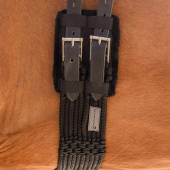 Buckle Guard for Dressage Girth Faux Fur Black Buckle Guard for Dressage Girth Faux Fur Black