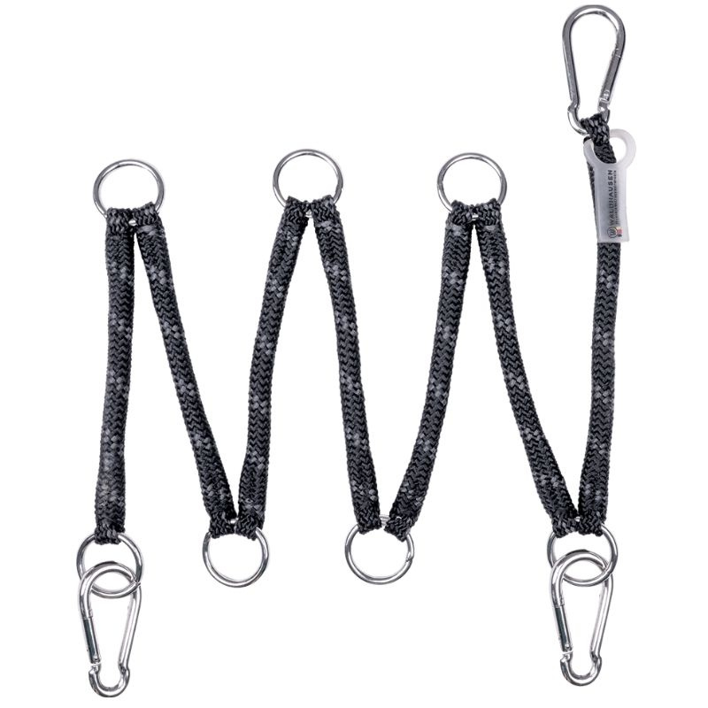 Hanging Rope with Rings Flexible Black