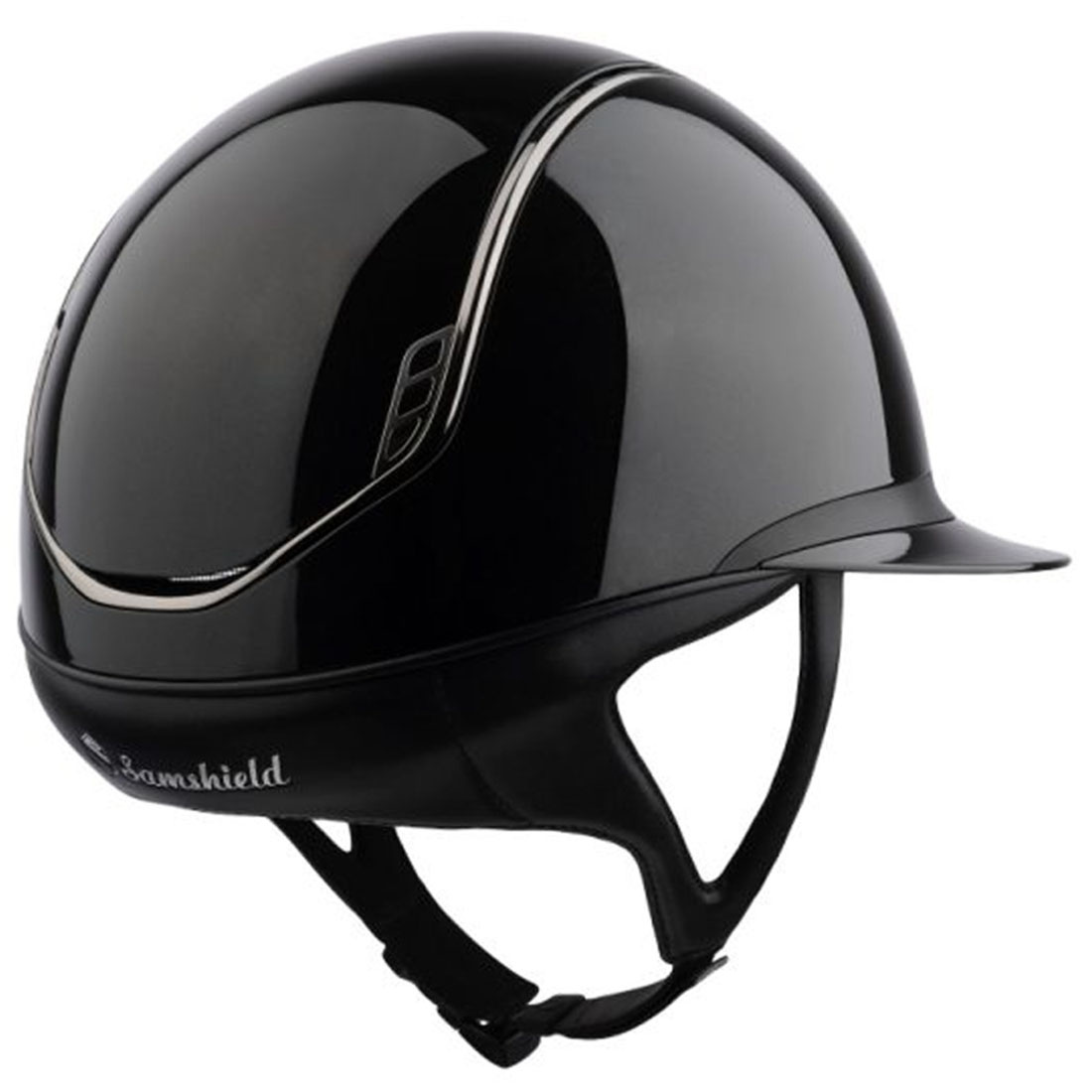 Riding Helmet Miss Shield Glossy 2.0 Black Chrome Black