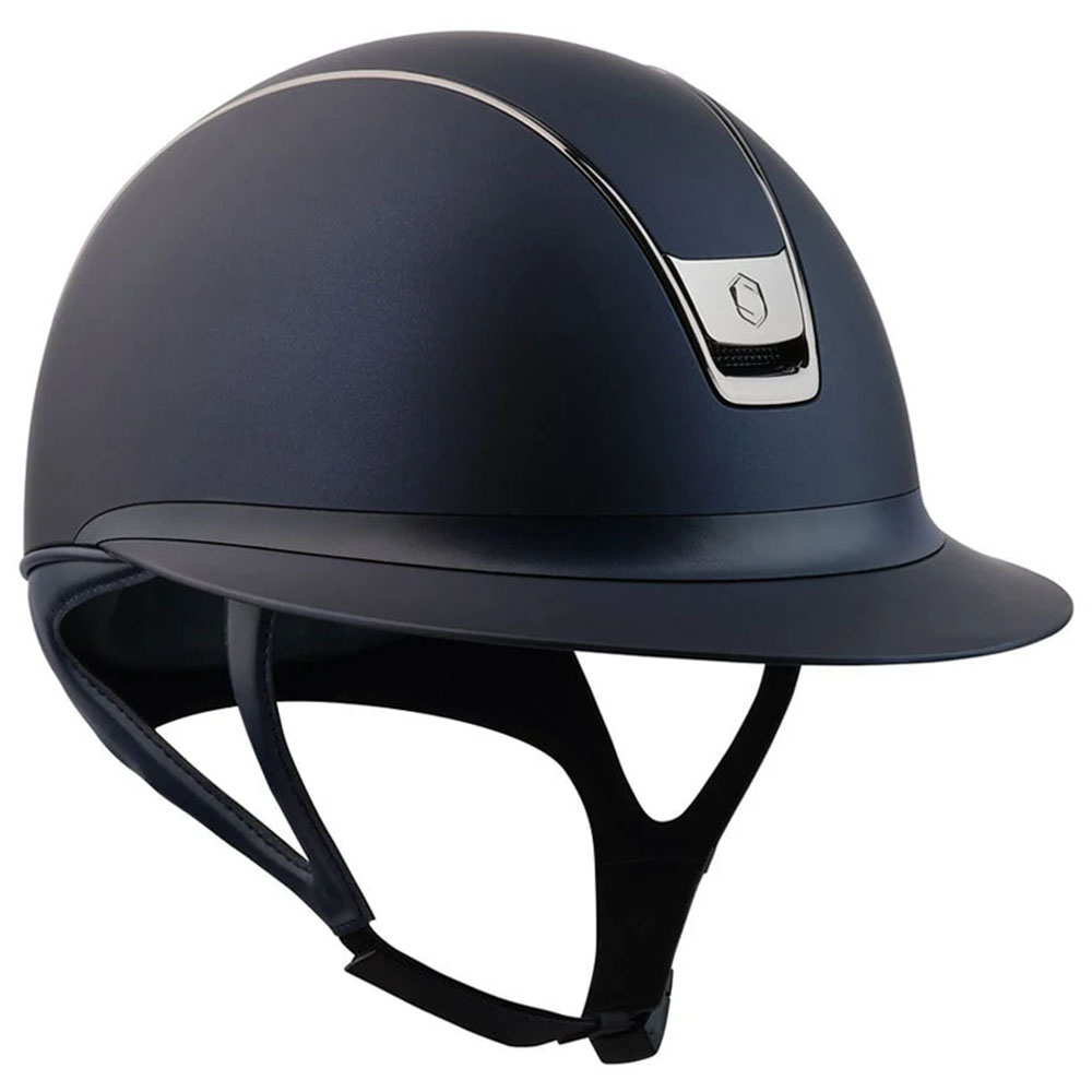 Riding Helmet Miss Shield Shadowmatt 2.0 Black Chrome Navy Blue