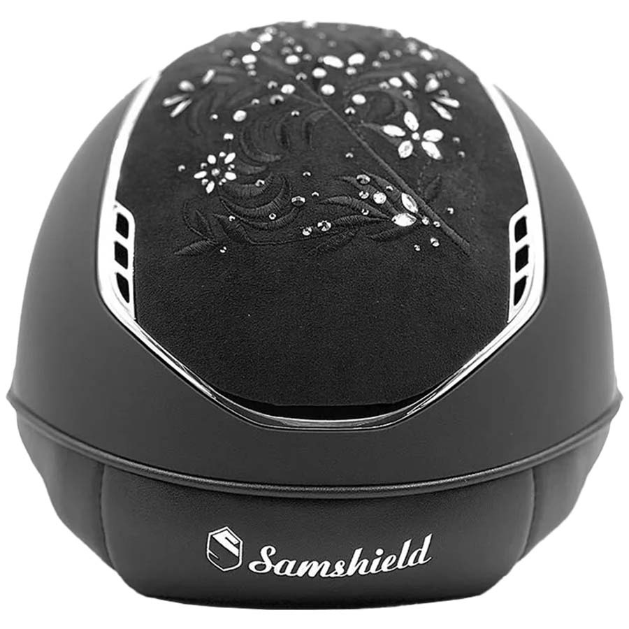 Riding Helmet Miss Shield Shadowmatt Flower Sjewellery Chrome 2.0 Black