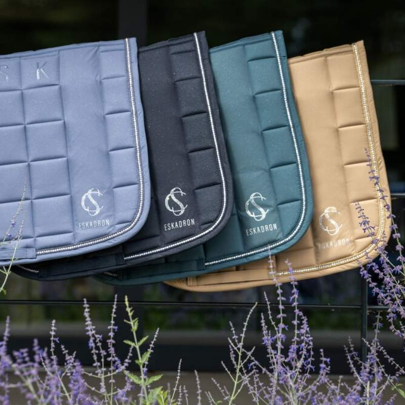 Saddle Pad Big Square Sparkle Classic Sports Green