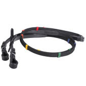Reins Coloured Stops Black Reins Coloured Stops Black