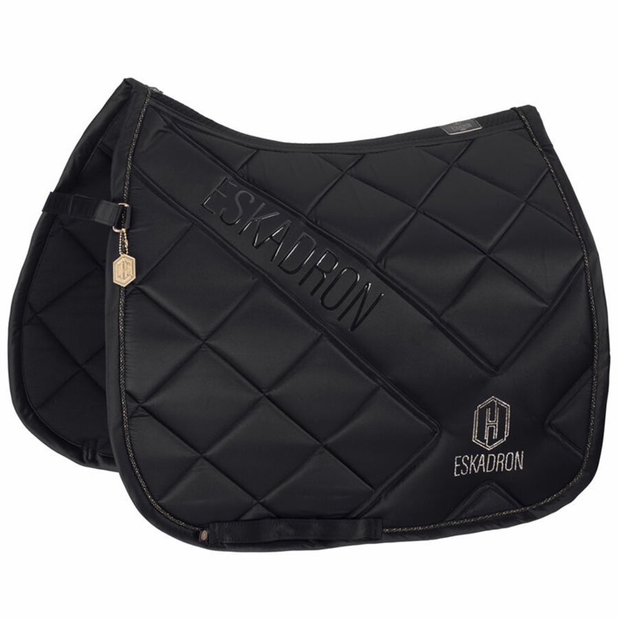 Dressage Saddle Pad Bicross Mattgloss Black